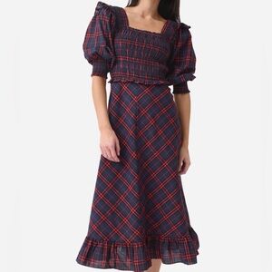 ♥️HUNTER BELL | ANNIE DRESS♥️ NWT Navy/Red - Sz. S